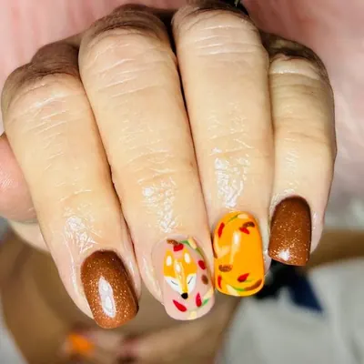 Builder gel nail art